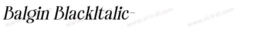 Balgin Blackltalic字体转换